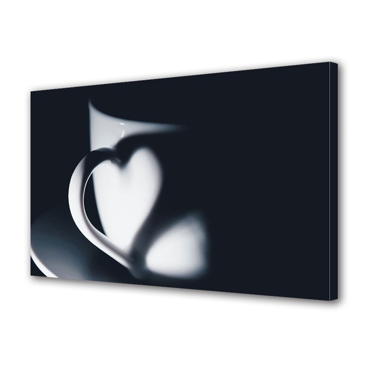 Tablou Canvas Luminos in intuneric VarioView LED, Vday, Umbra inima pe cana, 70 x 100 cm