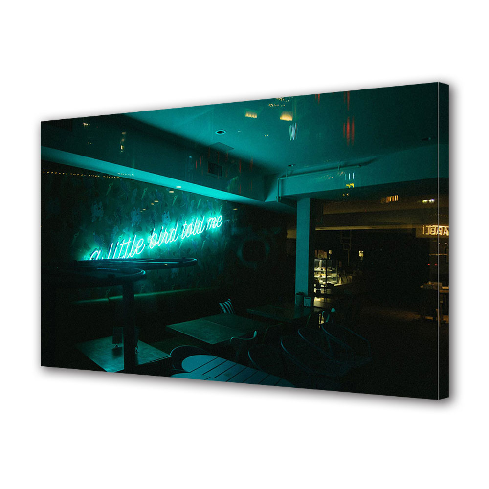 Tablou Canvas Luminos in intuneric VarioView LED, Vday, Lumini albastre, 30 x 45 cm