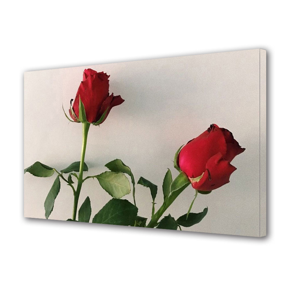 Tablou Canvas Luminos in intuneric VarioView LED, Vday, Trandafiri in rosu, 30 x 45 cm