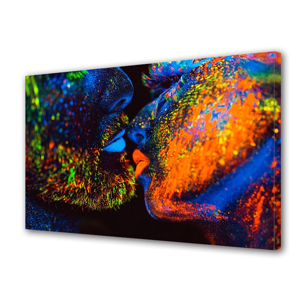 Tablou Canvas Luminos in intuneric VarioView LED, Vday, Atingere colorata, 30 x 45 cm