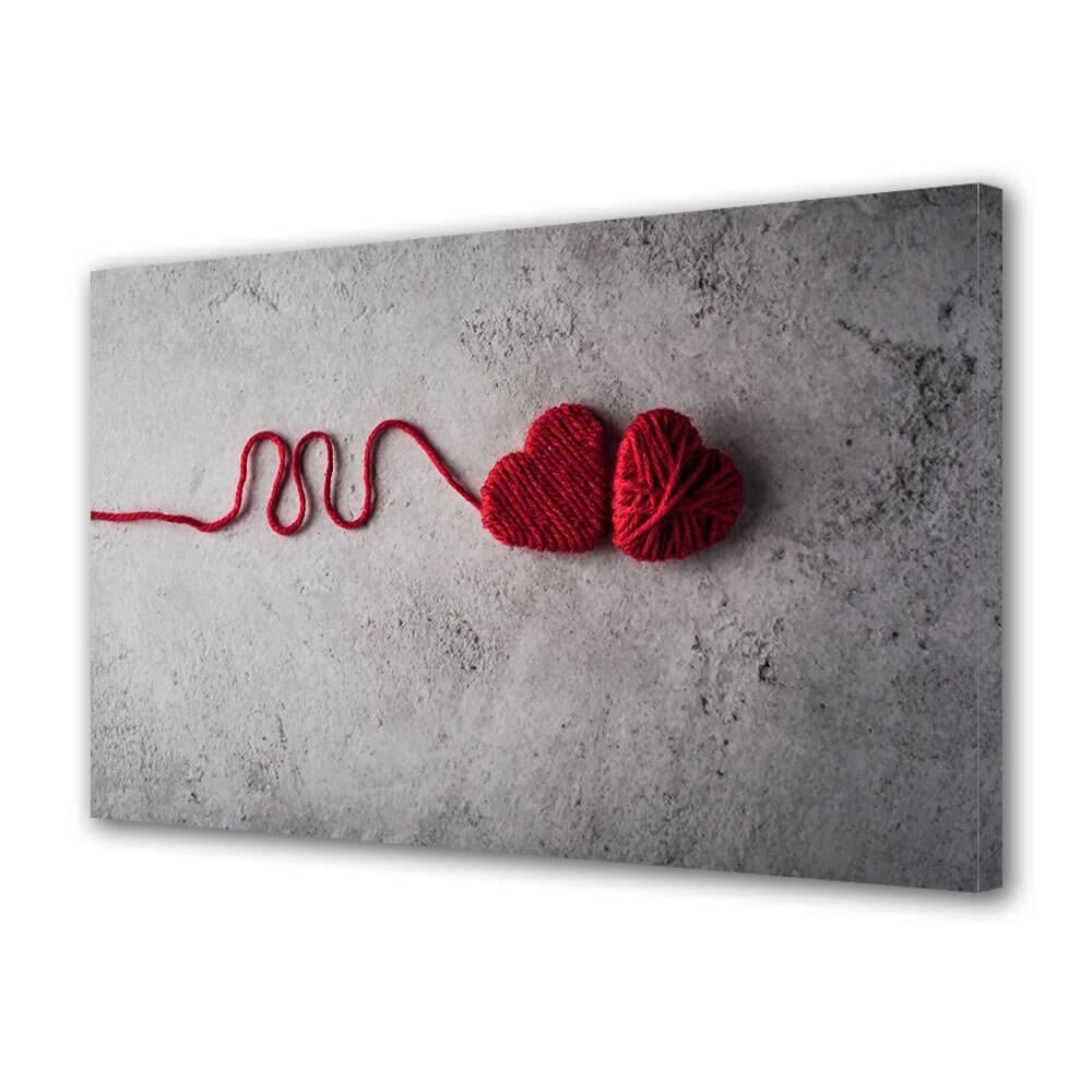 Tablou Canvas Luminos in intuneric VarioView LED, Vday, Ghem inimioare, 70 x 100 cm