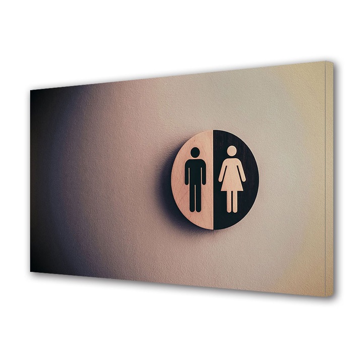 Tablou Canvas Luminos in intuneric VarioView LED, Vday, Fata si baiat in alb negru, 70 x 100 cm