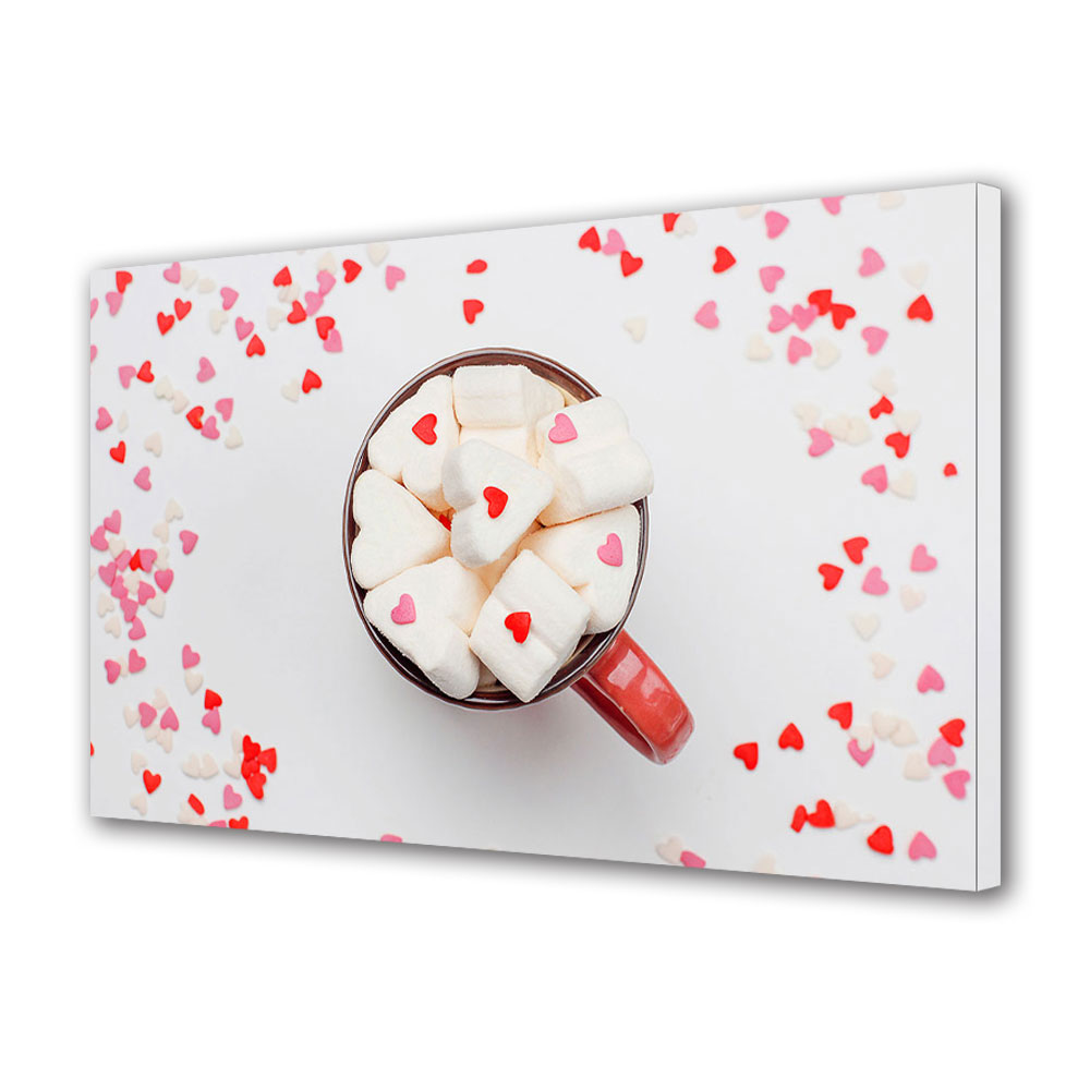 Tablou Canvas Luminos in intuneric VarioView LED, Vday, Dulciuri inimioare in cana, 30 x 45 cm