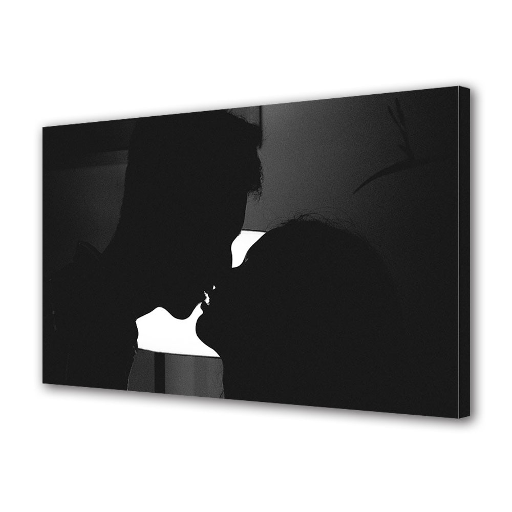Tablou Canvas Luminos in intuneric VarioView LED, Vday, Sarutul nostru, 30 x 45 cm