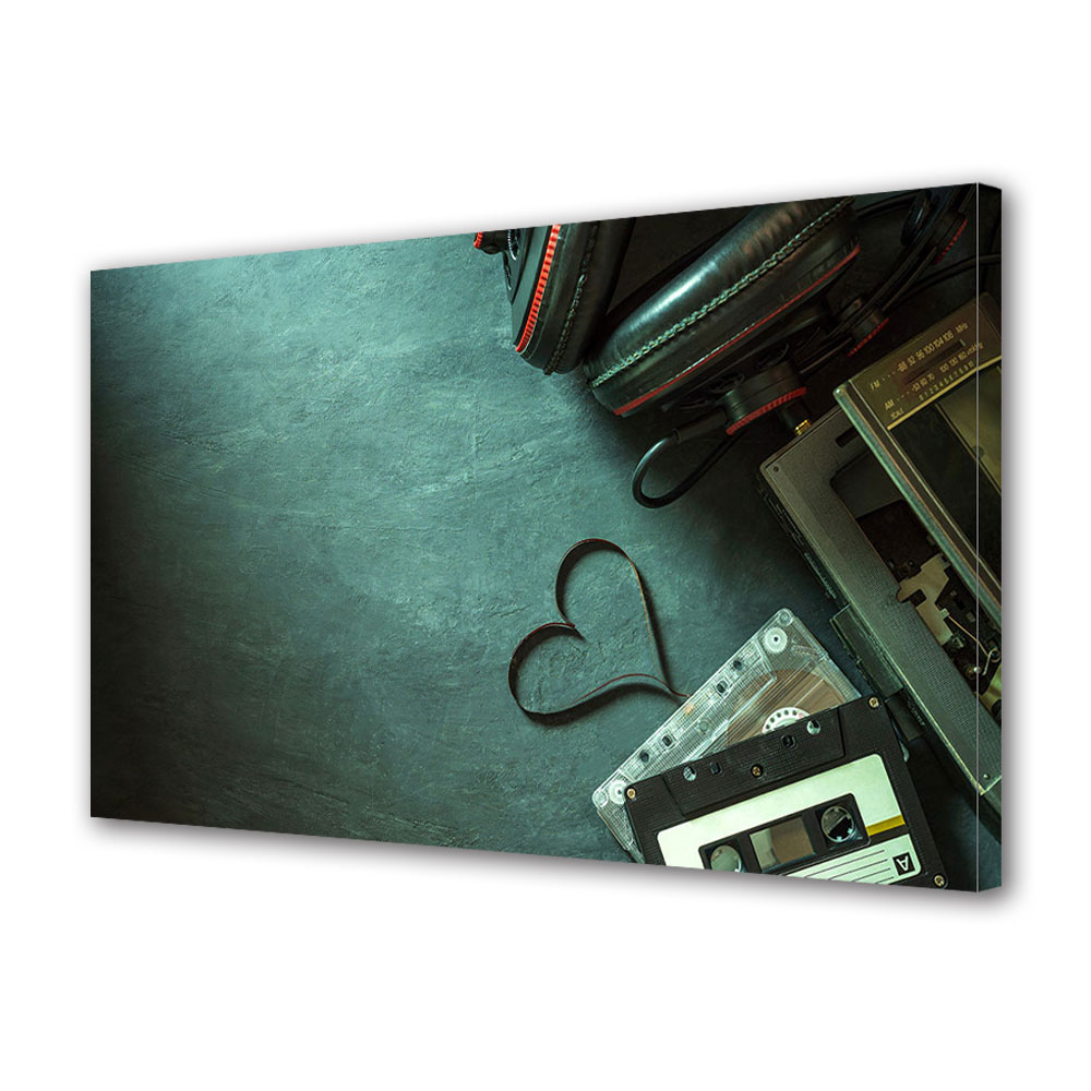 Tablou Canvas Luminos in intuneric VarioView LED, Vday, Iubirea pentru muzica, 40 x 60 cm