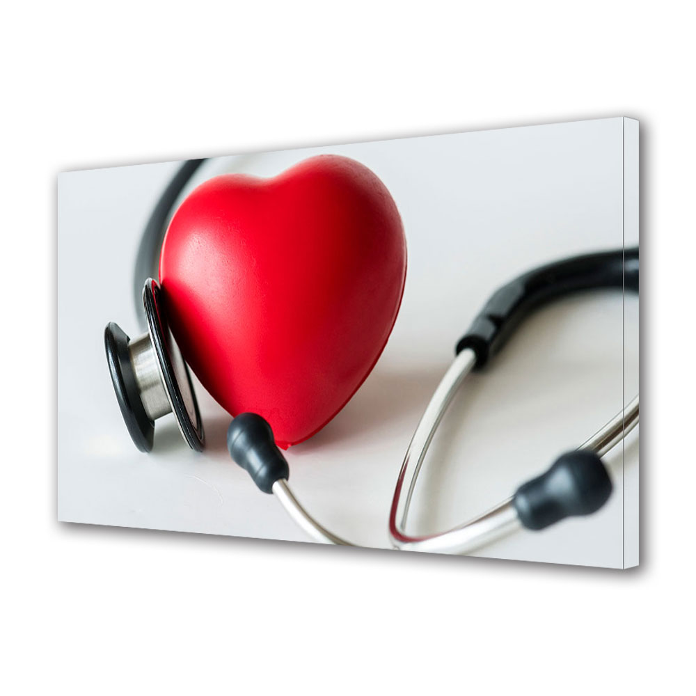 Tablou Canvas Luminos in intuneric VarioView LED, Vday, Inima si ustensile medicale, 40 x 60 cm
