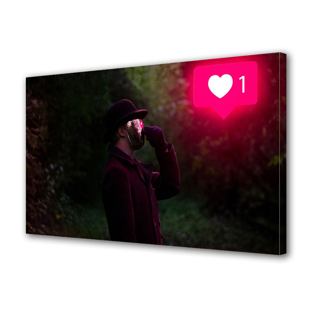 Tablou Canvas Luminos in intuneric VarioView LED, Vday, O singura iubire, 30 x 45 cm