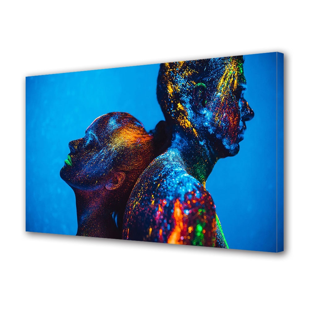Tablou Canvas Luminos in intuneric VarioView LED, Vday, Spate in spate colorati, 40 x 60 cm