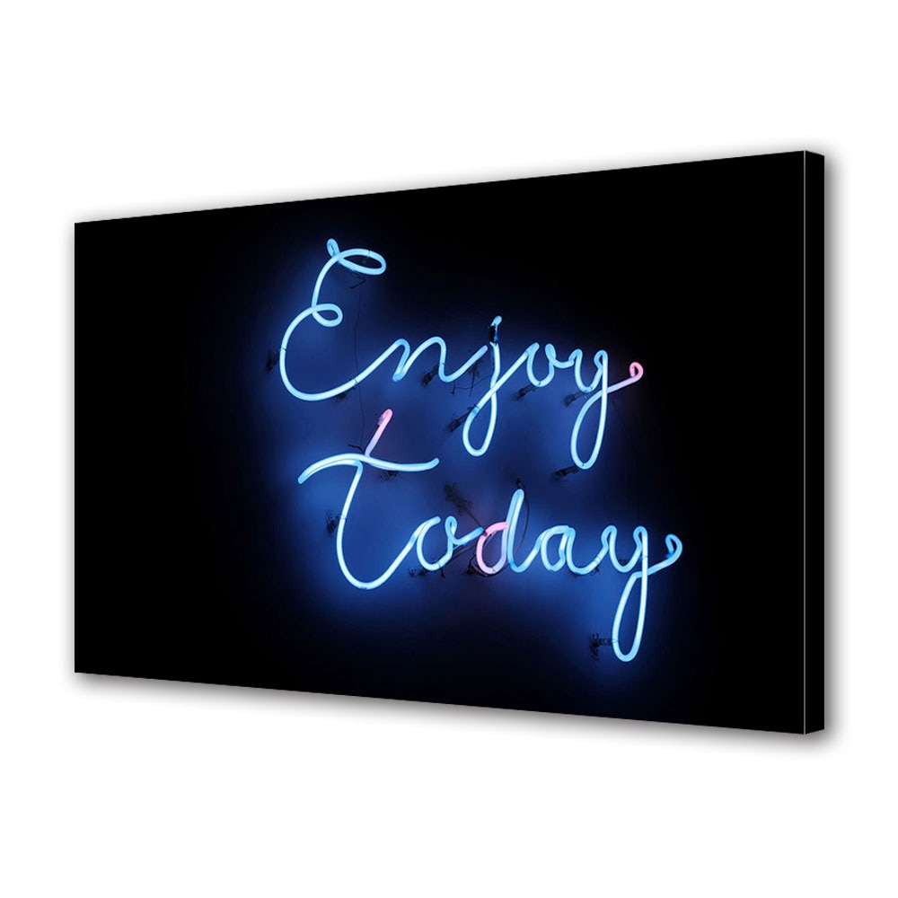 Tablou Canvas Luminos in intuneric VarioView LED, Vday, Bucuria de azi, 30 x 45 cm