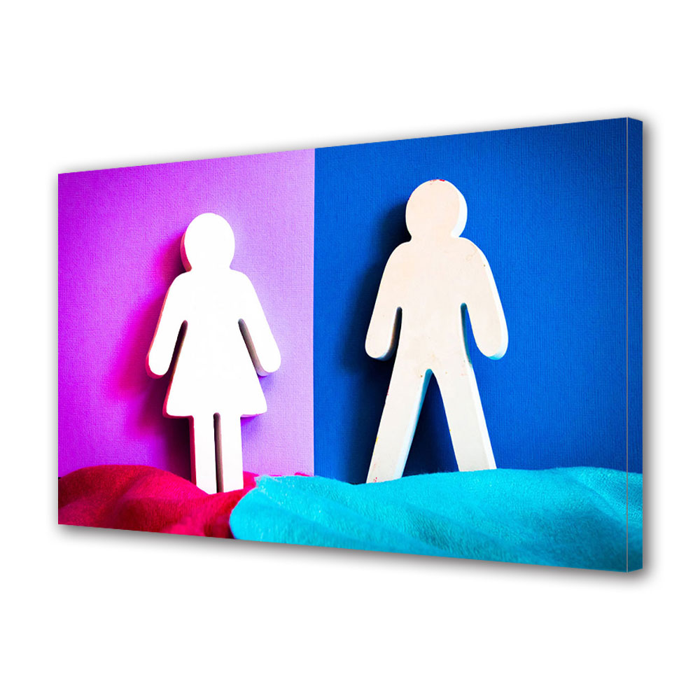 Tablou Canvas Luminos in intuneric VarioView LED, Vday, Fata si baiat, 30 x 45 cm