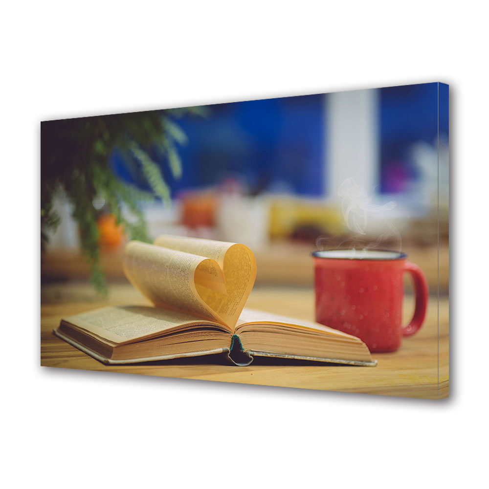 Tablou Canvas Luminos in intuneric VarioView LED, Vday, Inima din foi, 30 x 45 cm