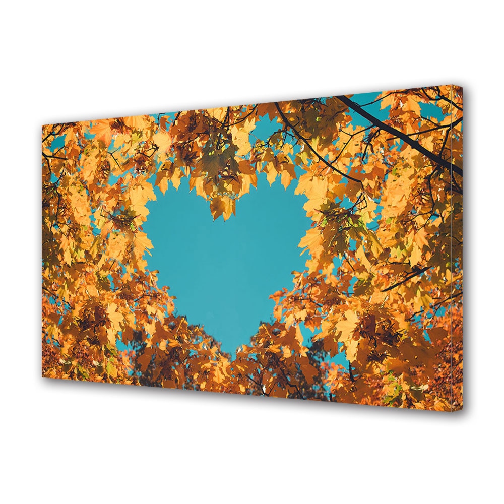 Tablou Canvas Luminos in intuneric VarioView LED, Vday, Inima intre copaci, 30 x 45 cm