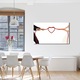Tablou Canvas Luminos in intuneric VarioView LED, Vday, Inima funie, 30 x 45 cm