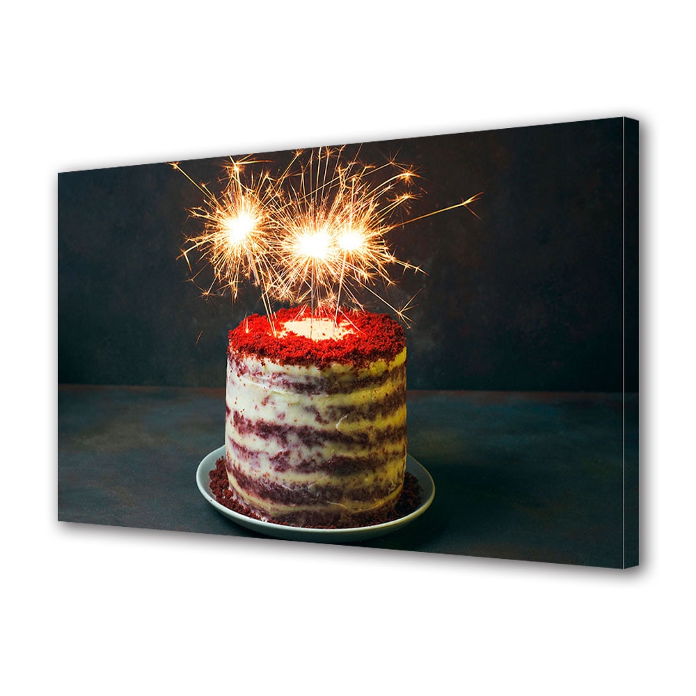 Tablou Canvas Luminos in intuneric VarioView LED, Vday, Tort pentru indragostiti, 30 x 45 cm