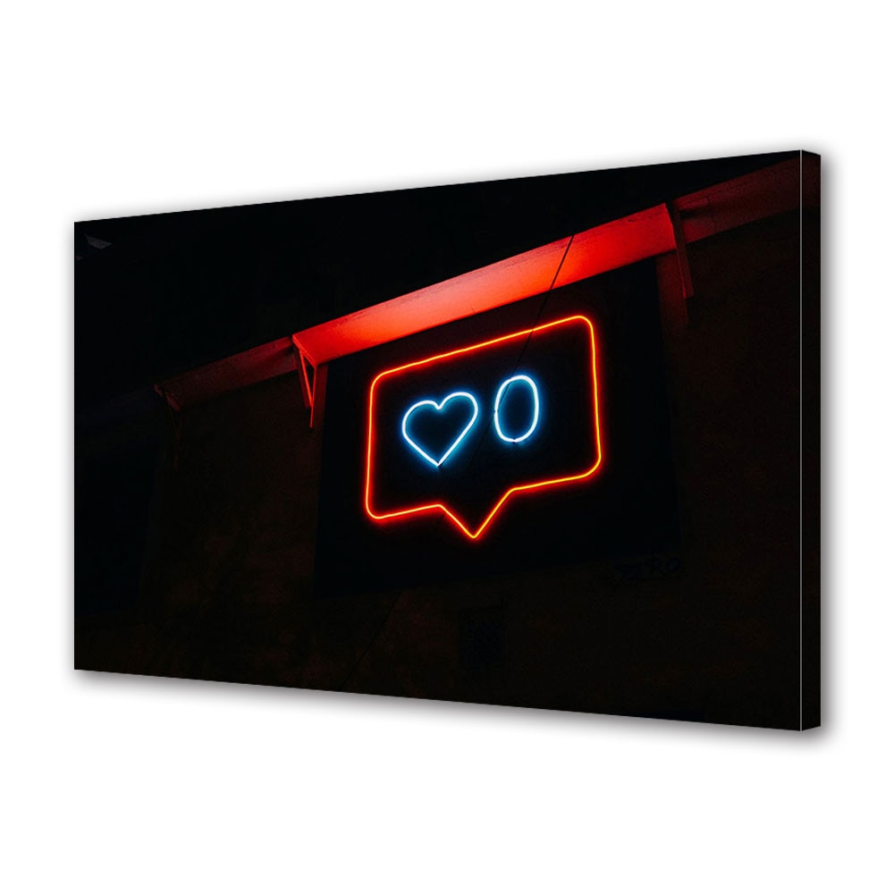 Tablou Canvas Luminos in intuneric VarioView LED, Vday, Nicio iubire, 30 x 45 cm