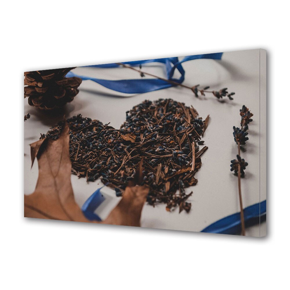 Tablou Canvas Luminos in intuneric VarioView LED, Vday, Inima din lavanda, 30 x 45 cm