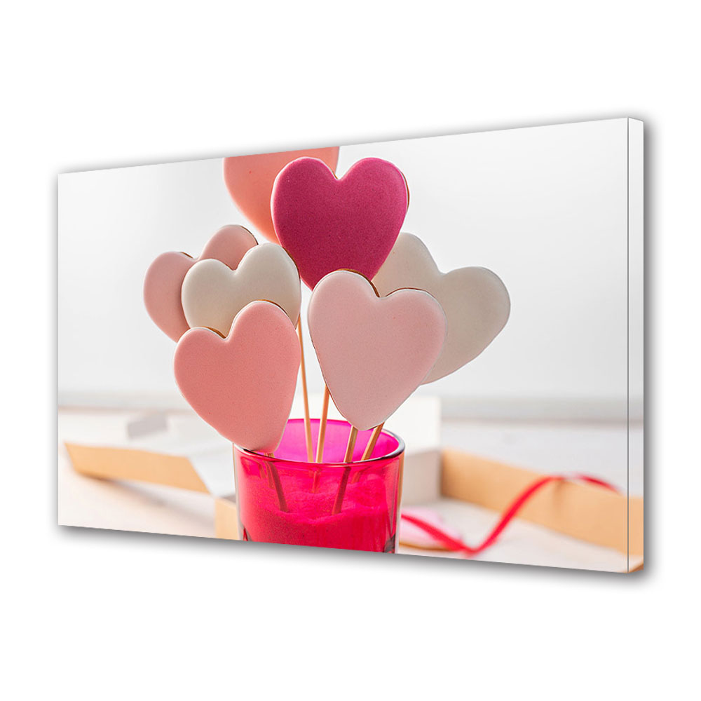Tablou Canvas Luminos in intuneric VarioView LED, Vday, Acadele inima, 40 x 60 cm