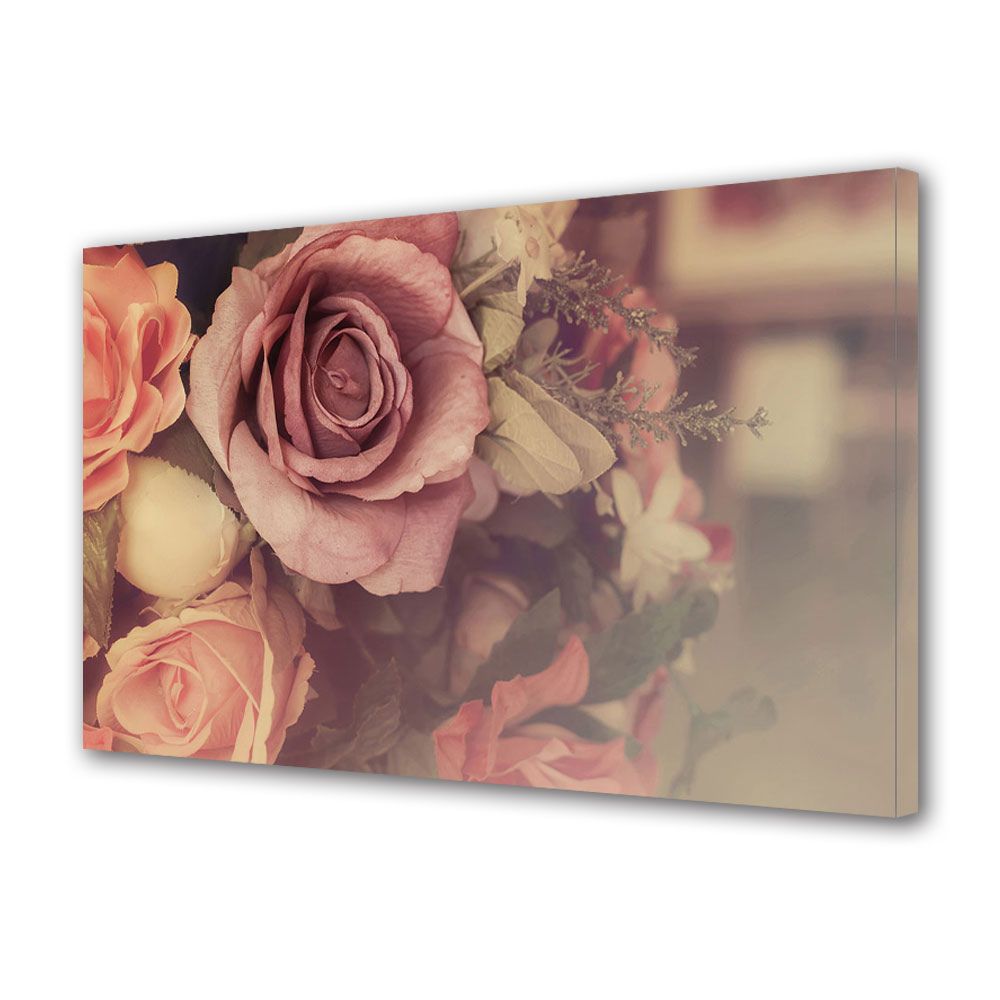 Tablou Canvas Luminos in intuneric VarioView LED, Vday, Flori pentru pereche, 40 x 60 cm