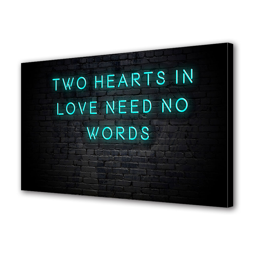 Tablou Canvas Luminos in intuneric VarioView LED, Vday, Citat despre iubire, 40 x 60 cm
