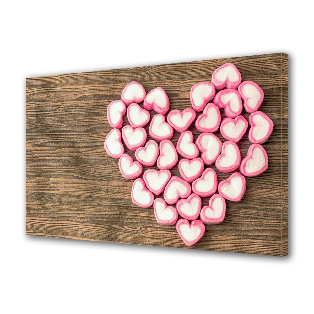 Tablou Canvas Luminos in intuneric VarioView LED, Vday, Dulce in forma de inima, 40 x 60 cm