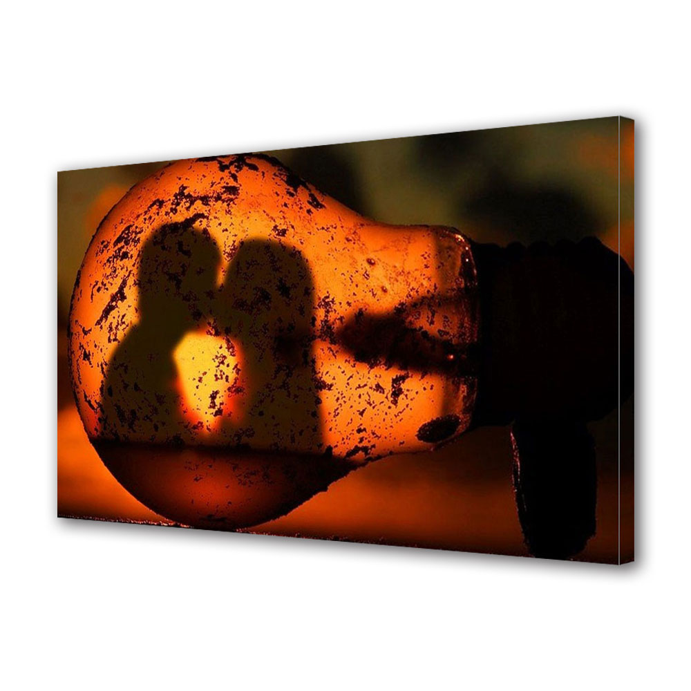 Tablou Canvas Luminos in intuneric VarioView LED, Vday, Iubire aprinsa, 40 x 60 cm