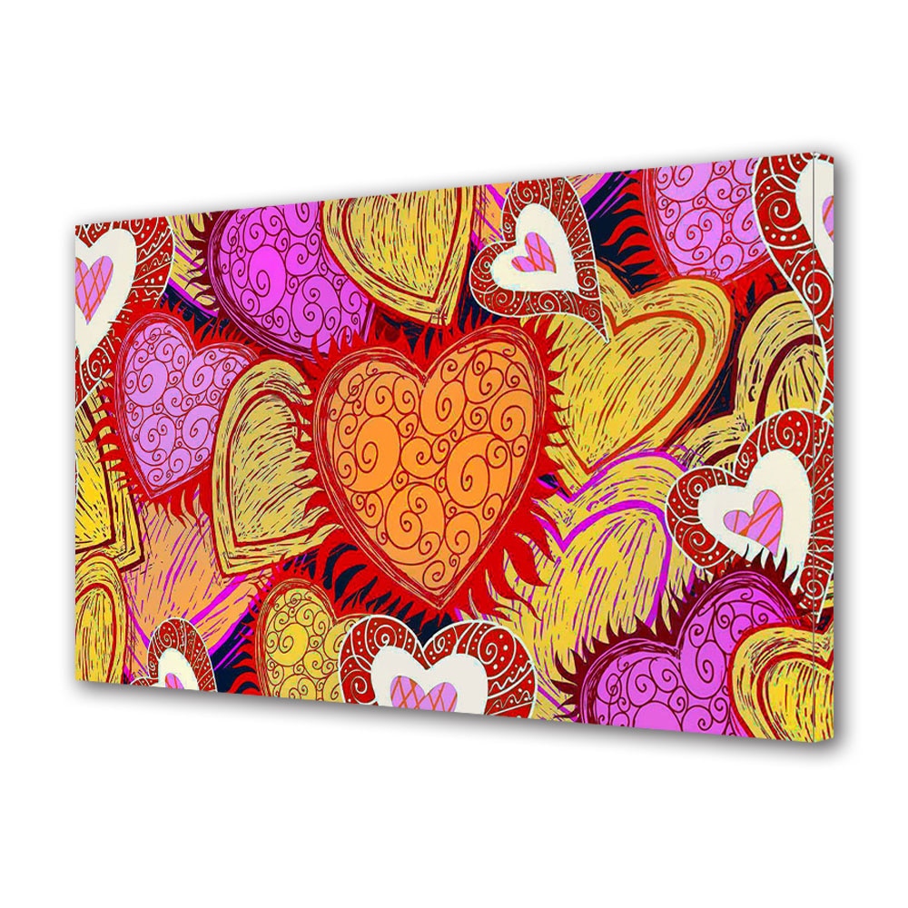 Tablou Canvas Luminos in intuneric VarioView LED, Vday, Inimi diferite, 30 x 45 cm