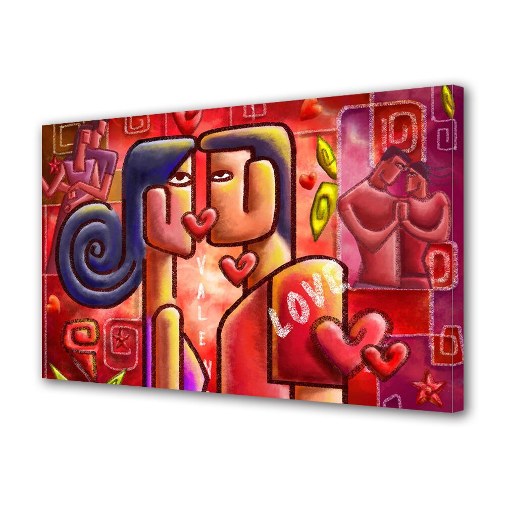 Tablou Canvas Luminos in intuneric VarioView LED, Vday, Parteneri fericiti, 40 x 60 cm