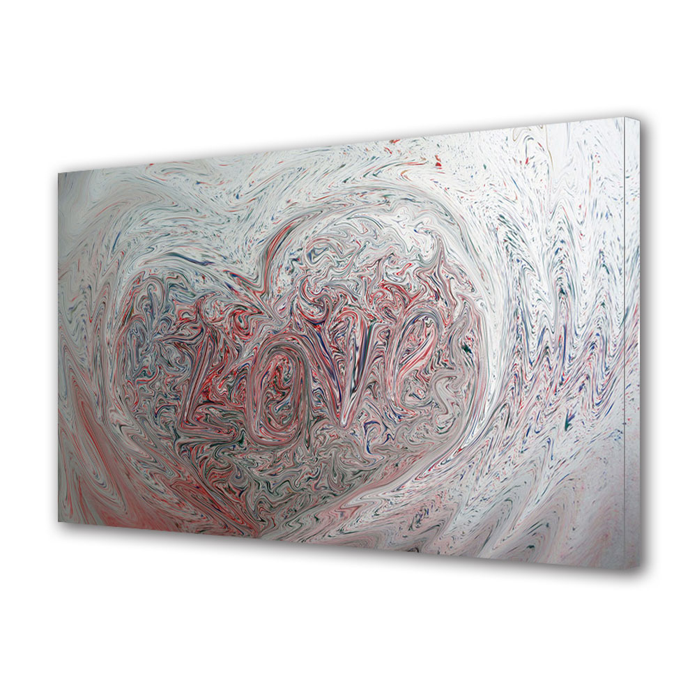 Tablou Canvas Luminos in intuneric VarioView LED, Vday, Lichid colorat cu dragoste, 30 x 45 cm