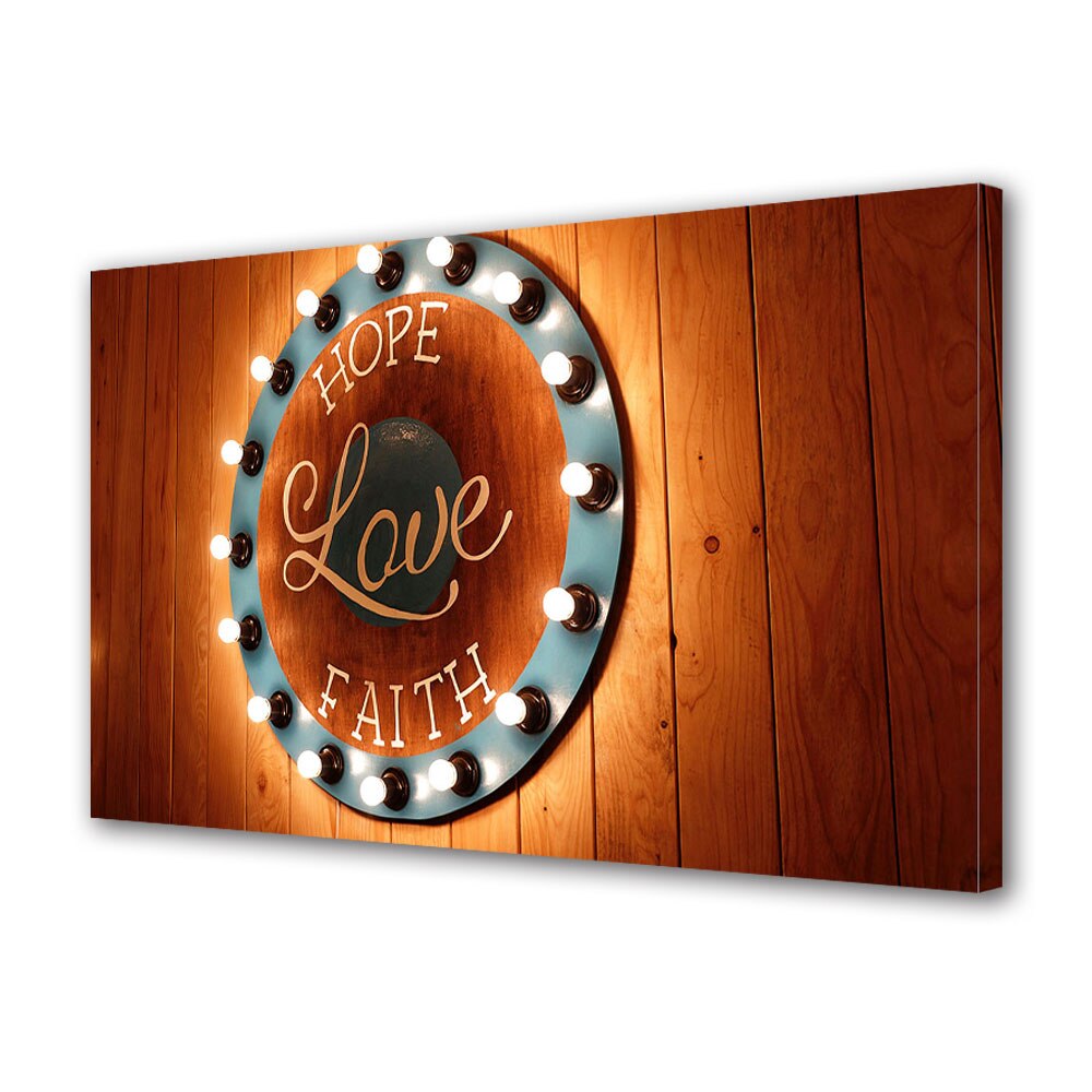 Tablou Canvas Luminos in intuneric VarioView LED, Vday, Speranta si amor, 30 x 45 cm