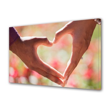 Tablou Canvas Luminos in intuneric VarioView LED, Vday, Inima din maini , 40 x 60 cm Tablou Canvas Luminos in intuneric VarioView LED, Vday, Inima din maini , 40 x 60 cm