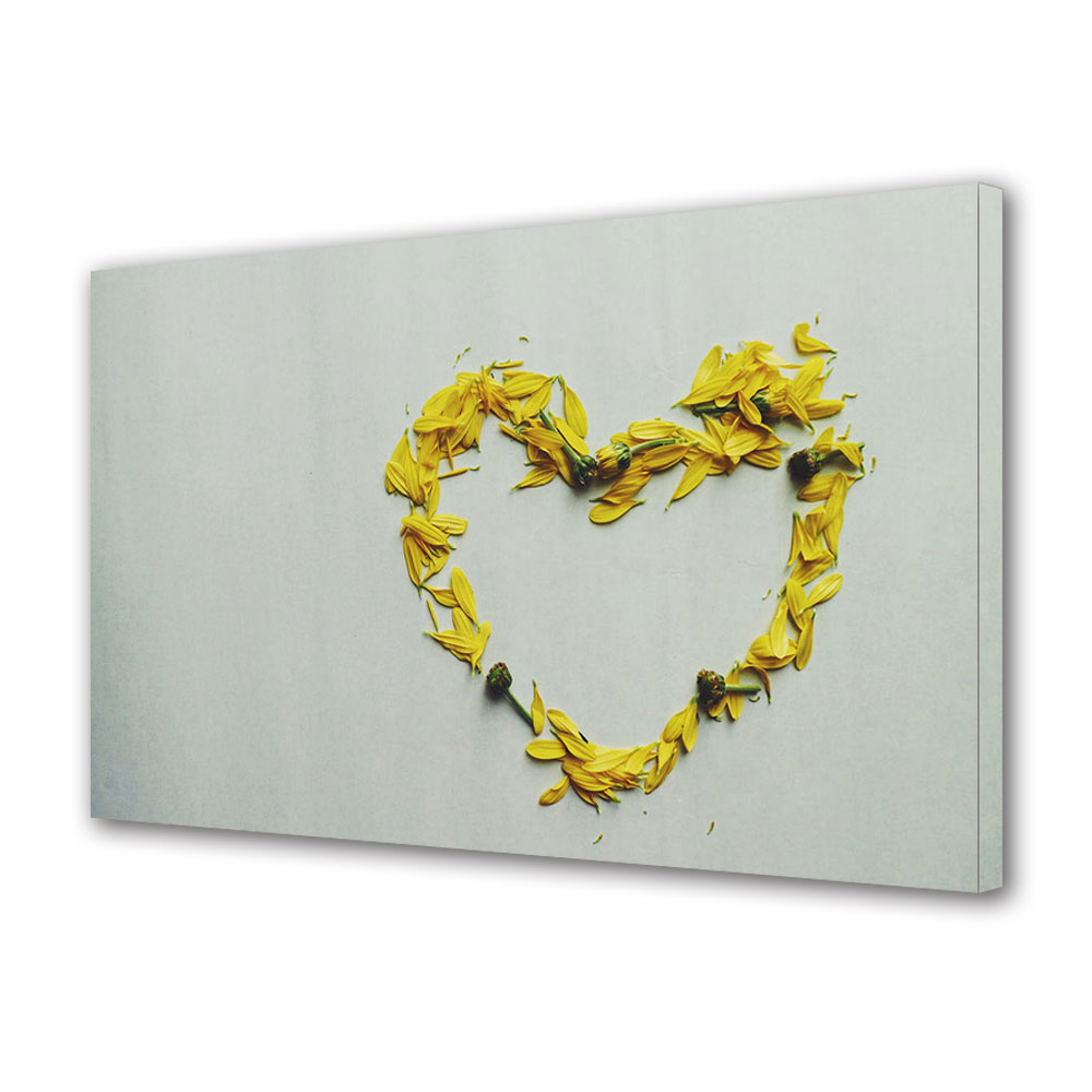Tablou Canvas Luminos in intuneric VarioView LED, Vday, Petale Galbene, 30 x 45 cm