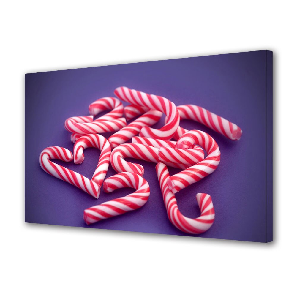 Tablou Canvas Luminos in intuneric VarioView LED, Vday, Acadele gustoase rosu cu alb, 30 x 45 cm