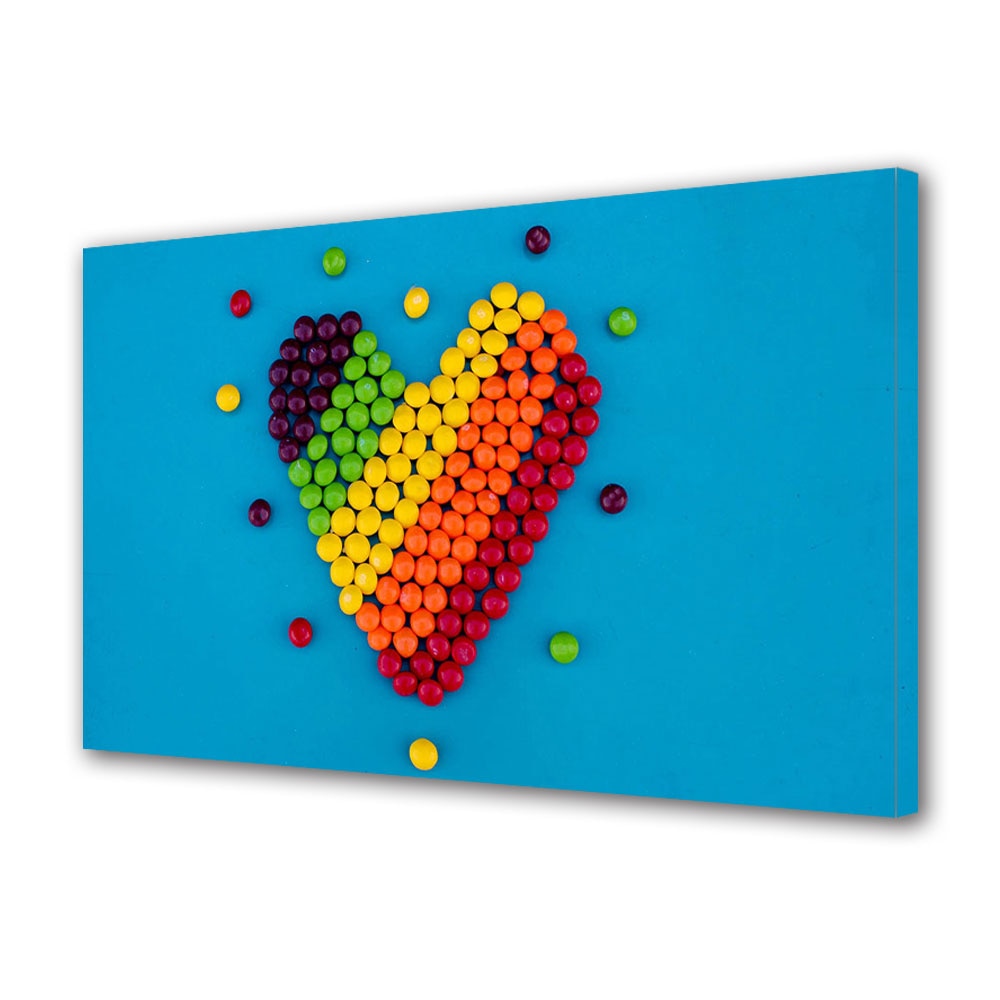 Tablou Canvas Luminos in intuneric VarioView LED, Vday, Culorile inimii, 40 x 60 cm