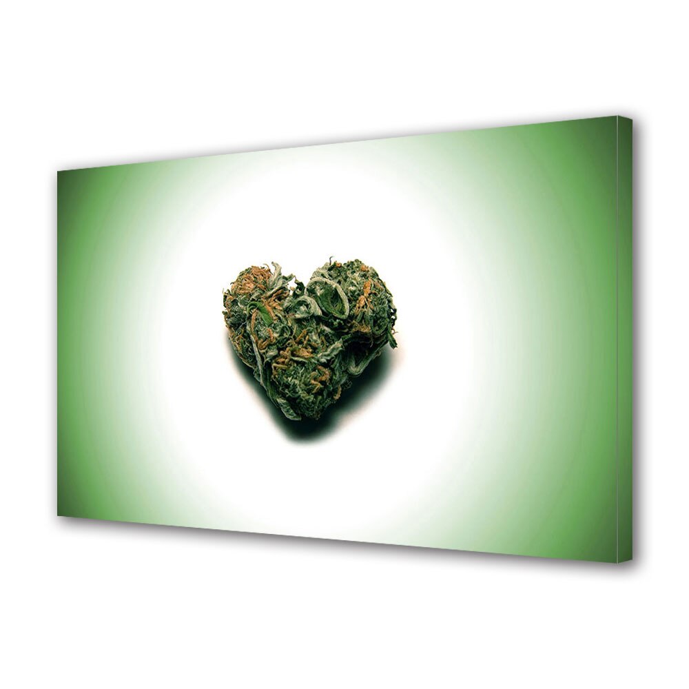 Tablou Canvas Luminos in intuneric VarioView LED, Vday, Inima de fumat, 30 x 45 cm