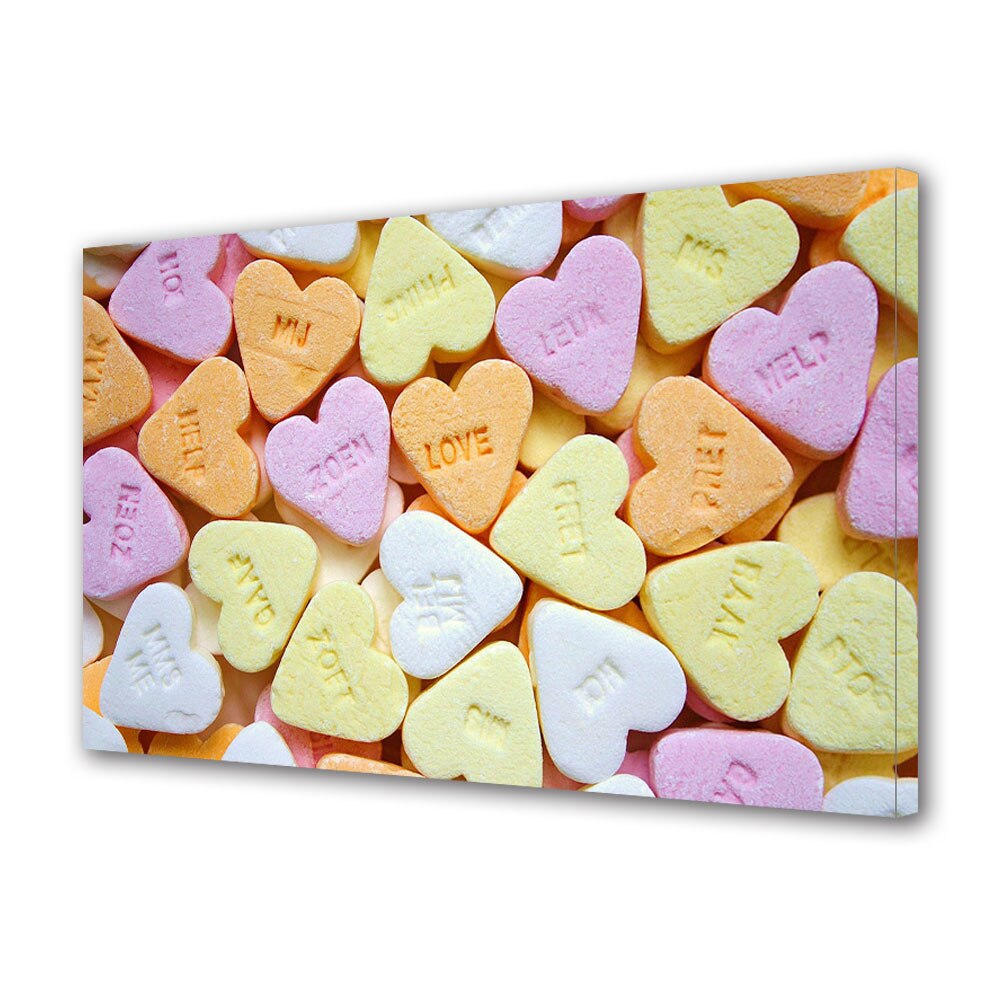 Tablou Canvas Luminos in intuneric VarioView LED, Vday, Inimi mici, 40 x 60 cm