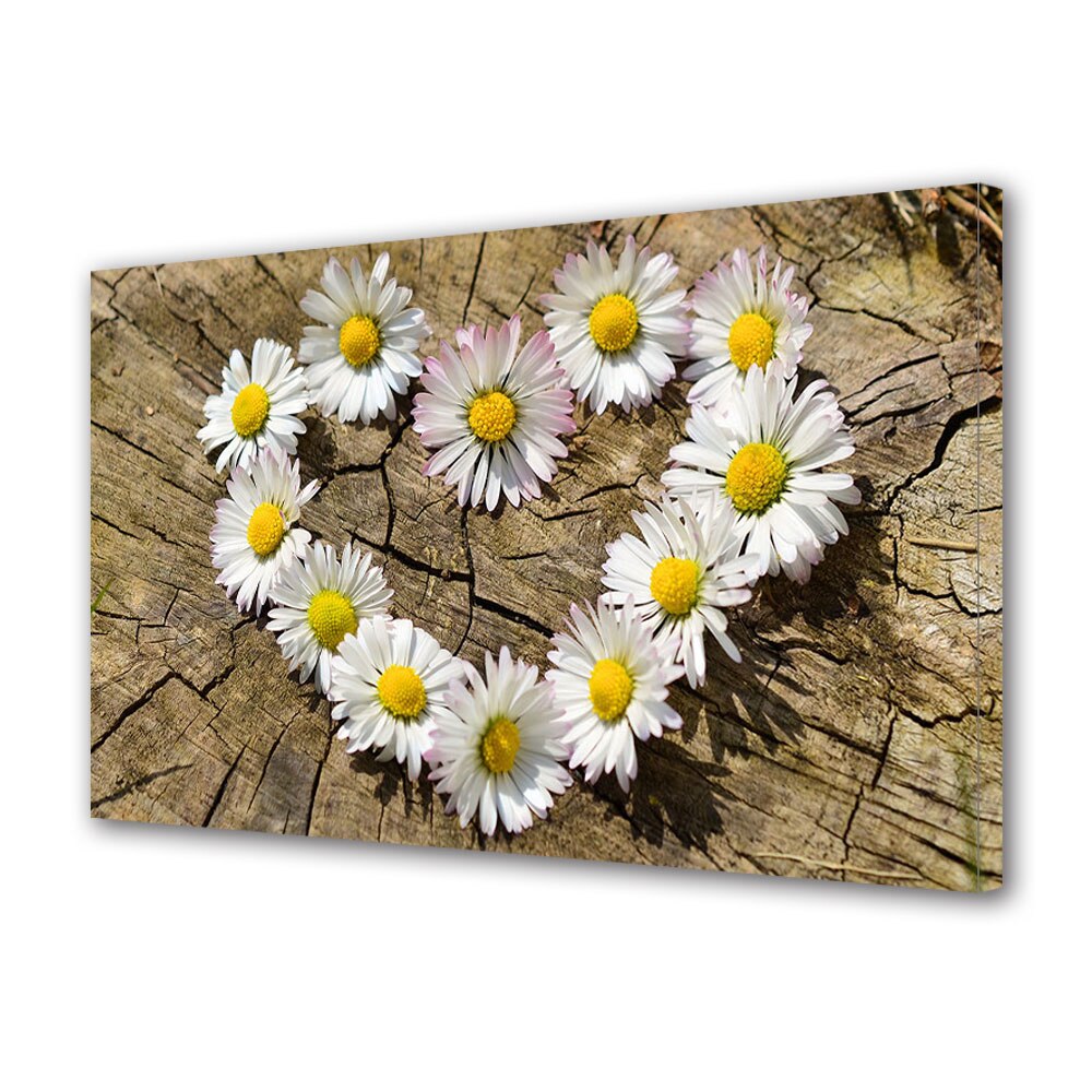 Tablou Canvas Luminos in intuneric VarioView LED, Vday, Inima din flori, 30 x 45 cm
