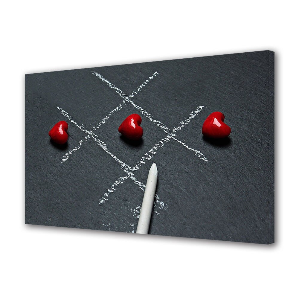 Tablou Canvas Luminos in intuneric VarioView LED, Vday, Inimi si atat, 40 x 60 cm