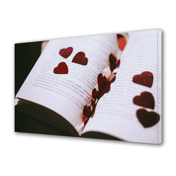 Tablou Canvas Luminos in intuneric VarioView LED, Vday, Inimi puse in carte, 40 x 60 cm Tablou Canvas Luminos in intuneric VarioView LED, Vday, Inimi puse in carte, 40 x 60 cm