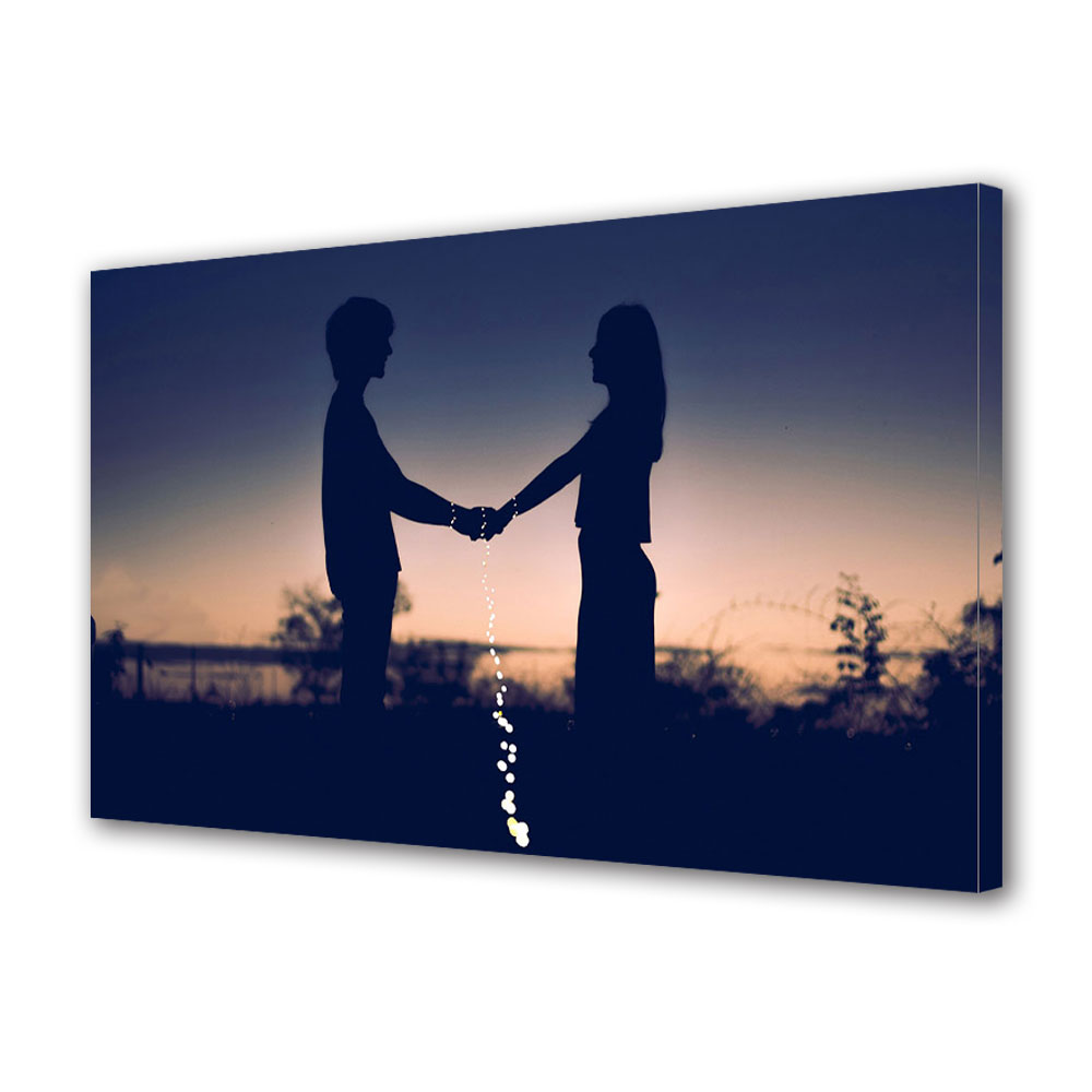 Tablou Canvas Luminos in intuneric VarioView LED, Vday, Legati cu lumina, 30 x 45 cm