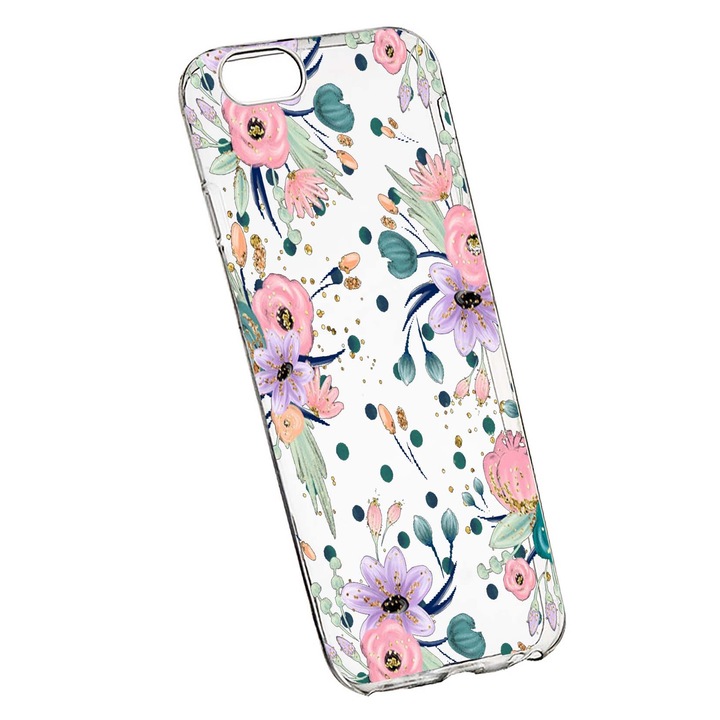 Husa de protectie, Florile primaverii, pentru Apple iPhone 7 Plus / 8 Plus, rezistenta la uzura, anti-alunecare, din silicon Premium, 495