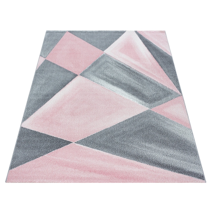 Модерен килим с геометричен дизайн Nami, Розов, 200 x 290 см, C15-205006