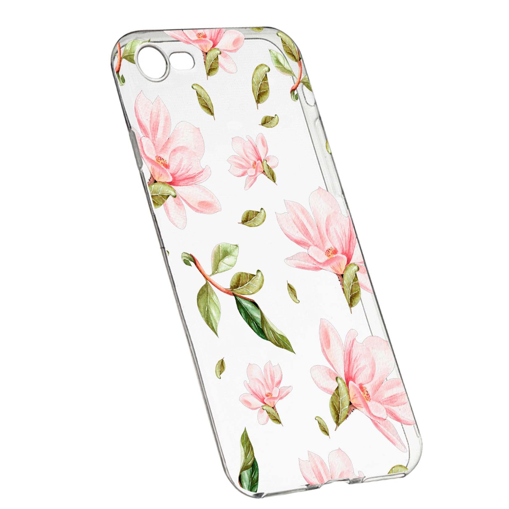 Husa de protectie, Florile primaverii, pentru Apple iPhone 6 / 6S, rezistenta la uzura, anti-alunecare, din silicon Premium, 496