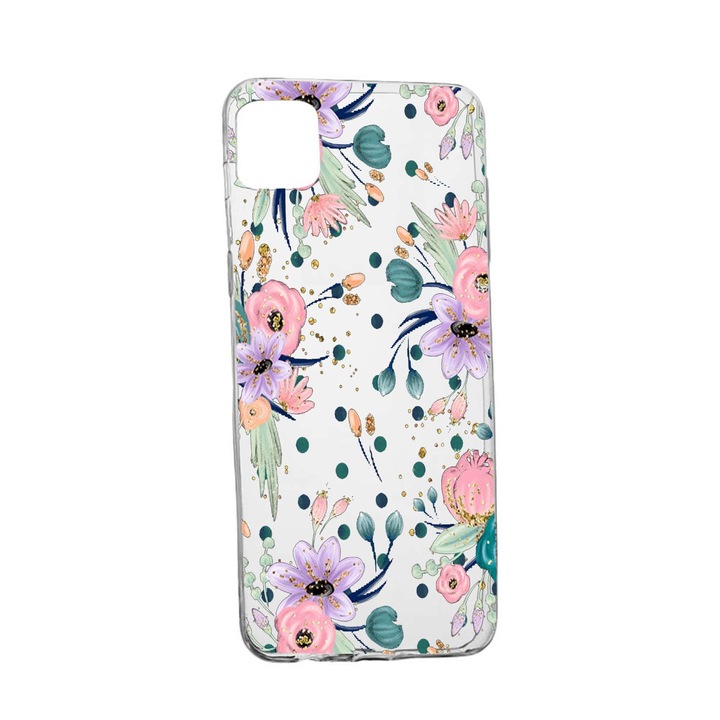 Husa de protectie, Florile primaverii, pentru Apple iPhone 11 Pro Max, rezistenta la uzura, anti-alunecare, din silicon Premium, 495