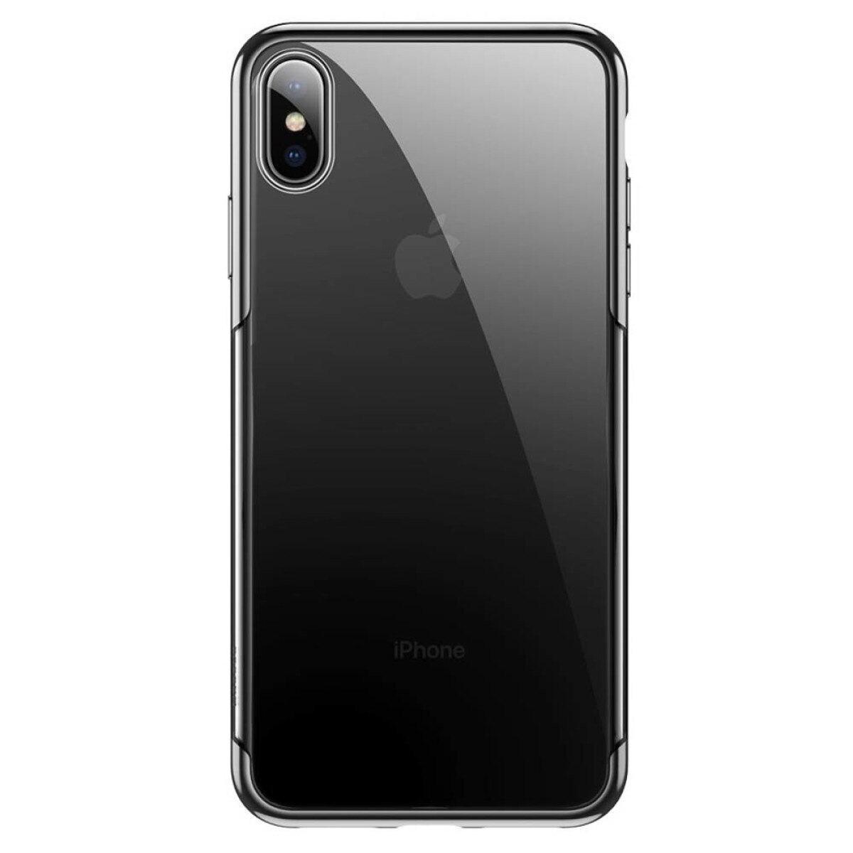 Husa iPhone XS Max 6.5'',Shining Series, Argintie, Neagra