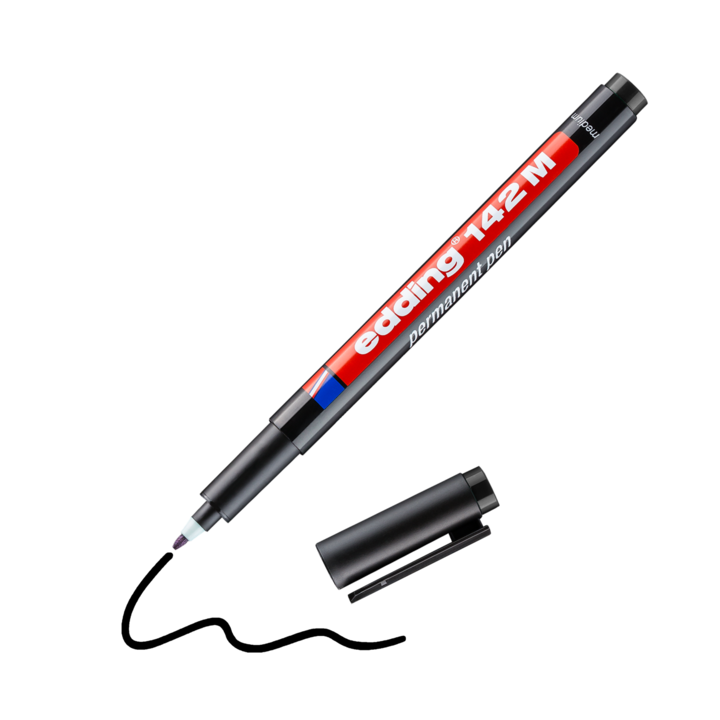 Marker cu alcool, OHP, 1 mm, EDDING "142 M", Negru