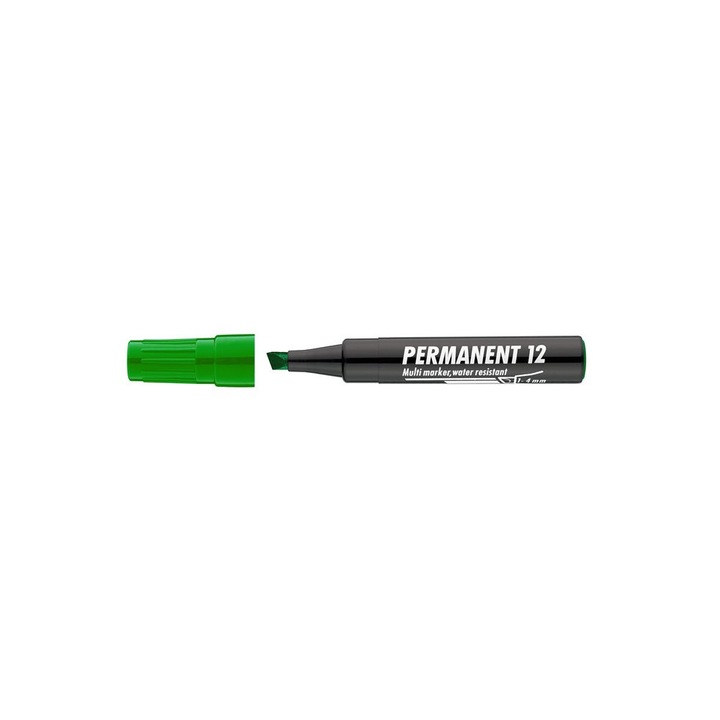 Marker cu alcool, 1-4 mm, taiat, ICO "Permanent 12", Verde