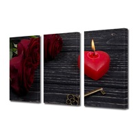 set tablouri multicanvas 3 piese colectia ziua indragostitilor dragobete valentines day lumanare inimioara decoratiuni moderne pentru casa 3 x 30 x 45 cm imagen 25_0_
0