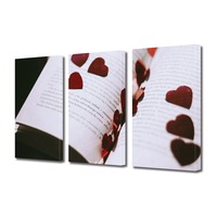 set tablouri multicanvas 3 piese colectia ziua indragostitilor dragobete valentines day inimi puse in carte decoratiuni moderne pentru casa 3 x 70 x 100 cm imagen 56_0_
0