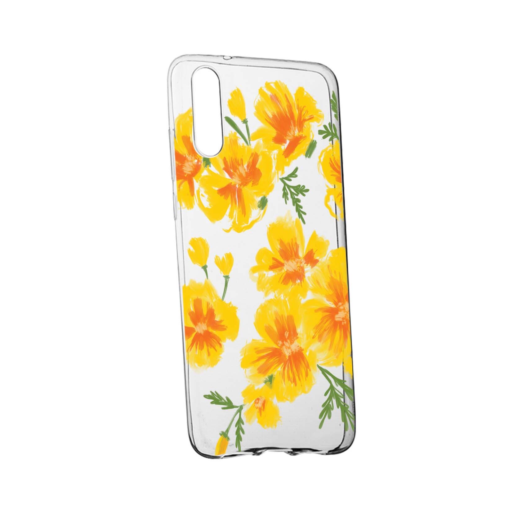 Husa de protectie, Flori, culorile de pastel, pentru Xiaomi Redmi Note 8, rezistenta la uzura, anti-alunecare, din silicon Premium, 502