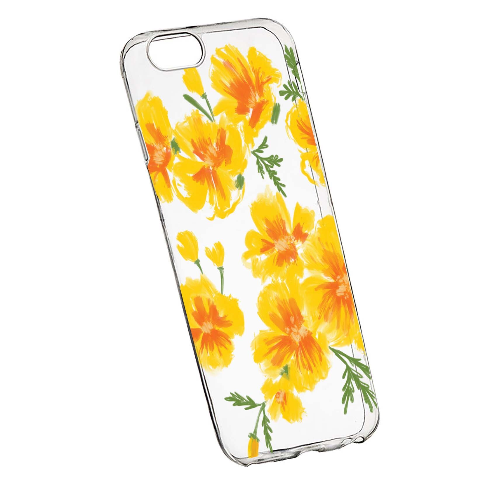 Husa de protectie, Flori, culorile de pastel, pentru Apple iPhone 6 Plus / 6S Plus, rezistenta la uzura, anti-alunecare, din silicon Premium, 502